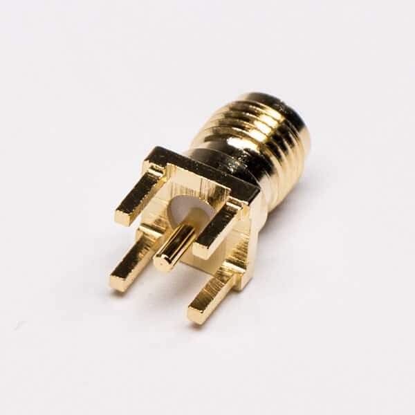 5-1 sma母連接器90度彎式鍍金插孔接PCB板